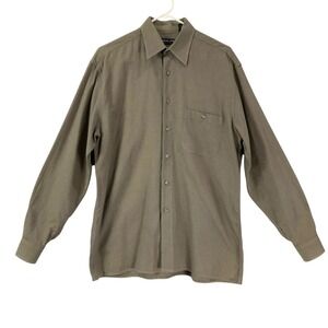 EMME UNO Mens Italian Made Textured Print Button Down Shirt Long Sleeve Size M